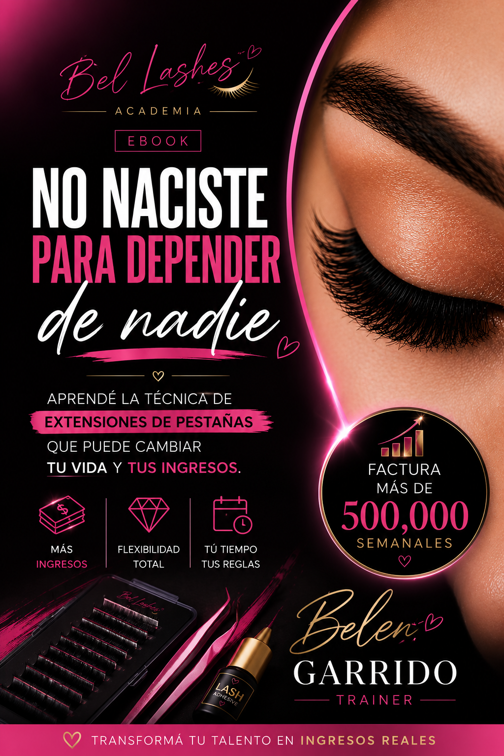 FACTURÁ  MAS DE $500,000  SEMANAL CON LAS EXTENSIONES DE PESTAÑAS